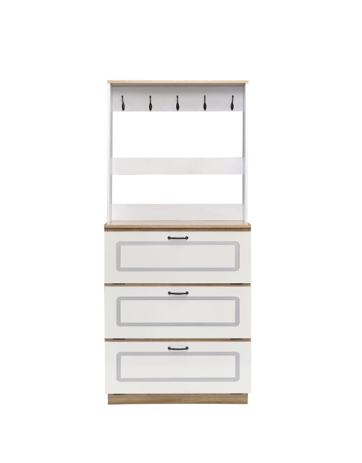 Hewett - Shoe Cabinet - Light Oak & White - Urban Living Furniture (Los Angeles, CA)