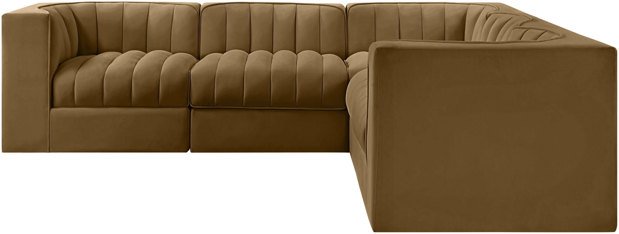Rummi - Symmetrical Velvet Performance Fabric Upholstered 5 Piece Modular Sectional - Urban Living Furniture (Los Angeles, CA)