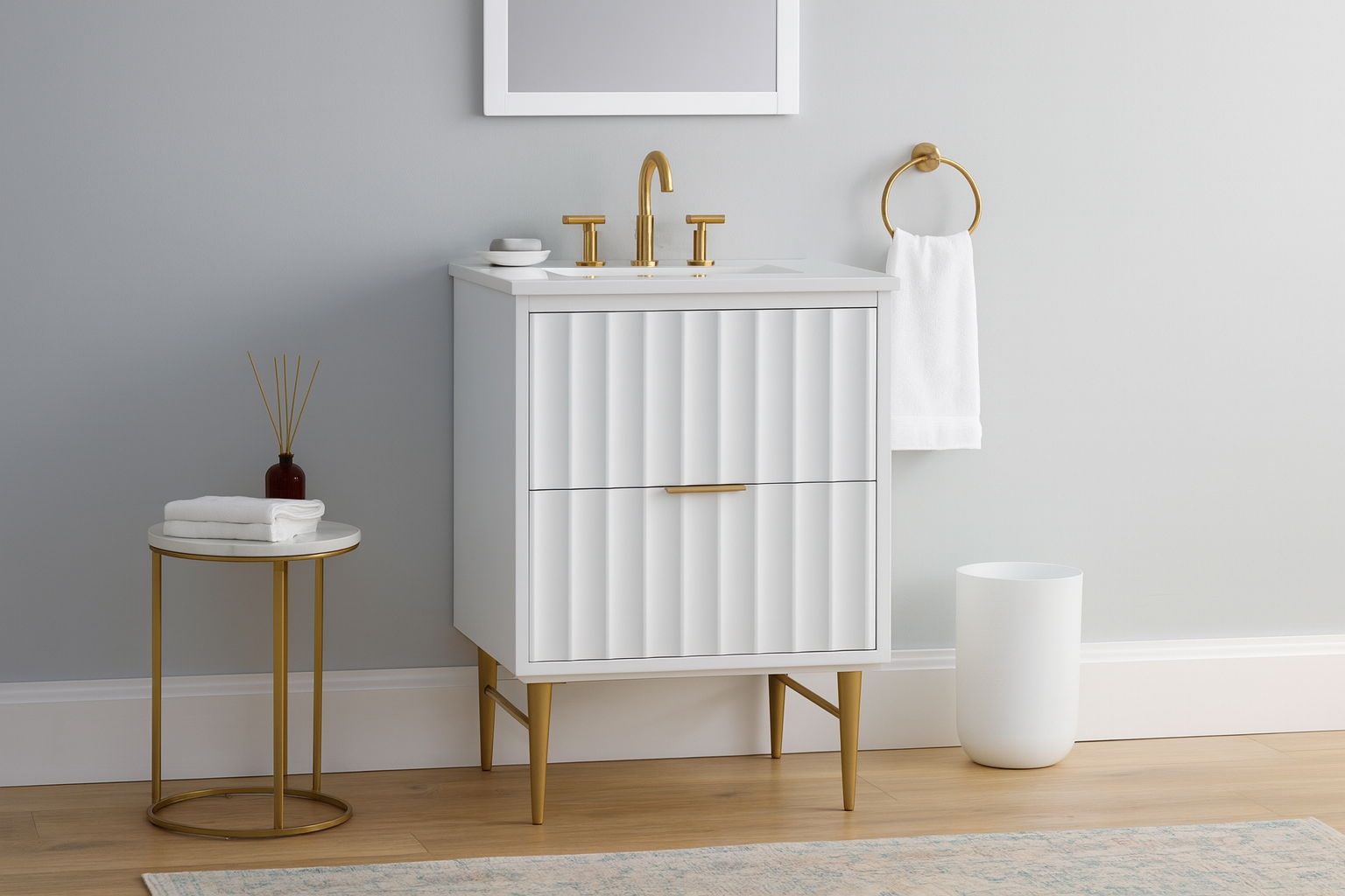 Modernist - Bathroom Vanity With Gold Legs - Urban Living Furniture (Los Angeles, CA)