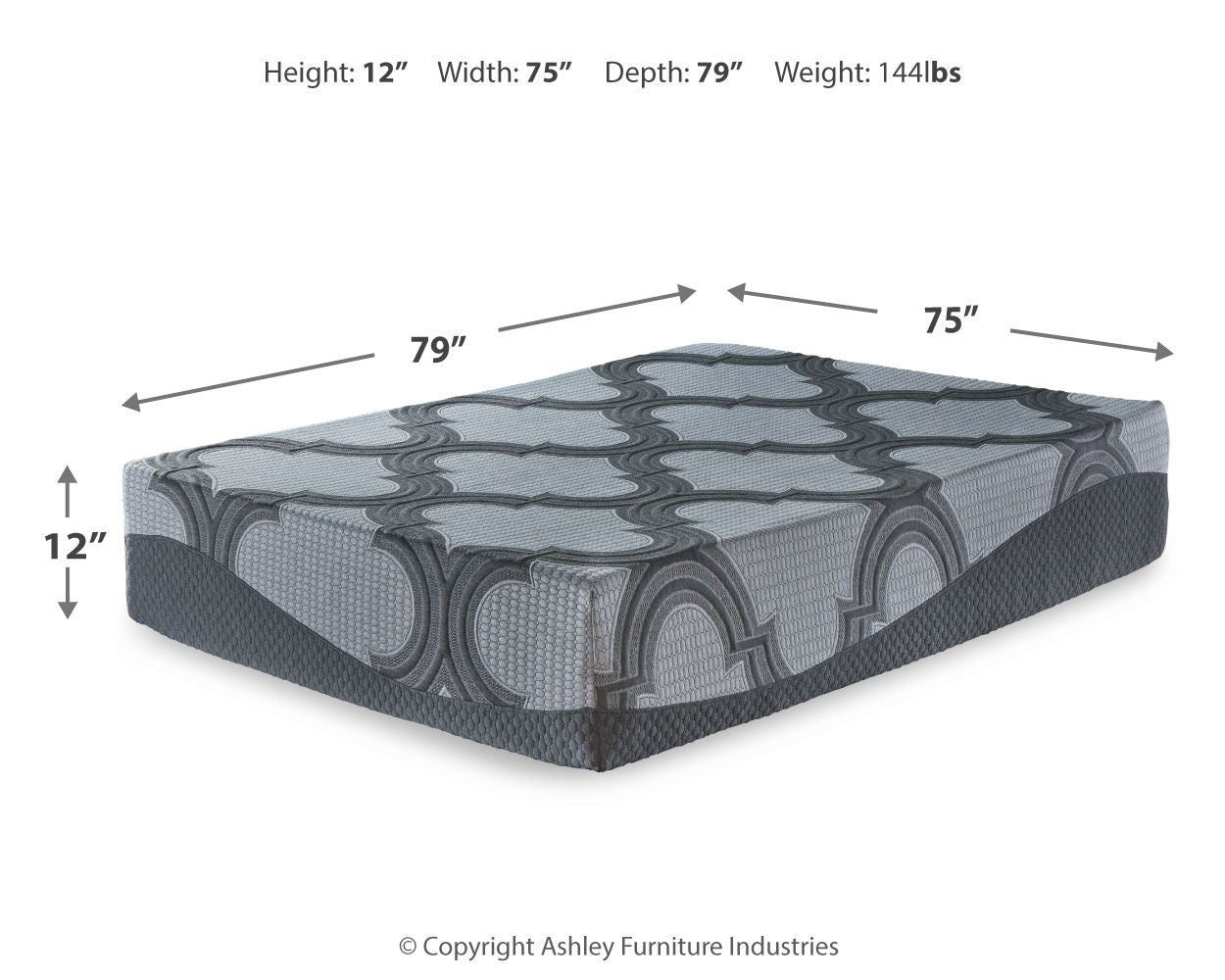 12 Inch Ashley Hybrid - Hybrid Mattress - Urban Living Furniture (Los Angeles, CA)