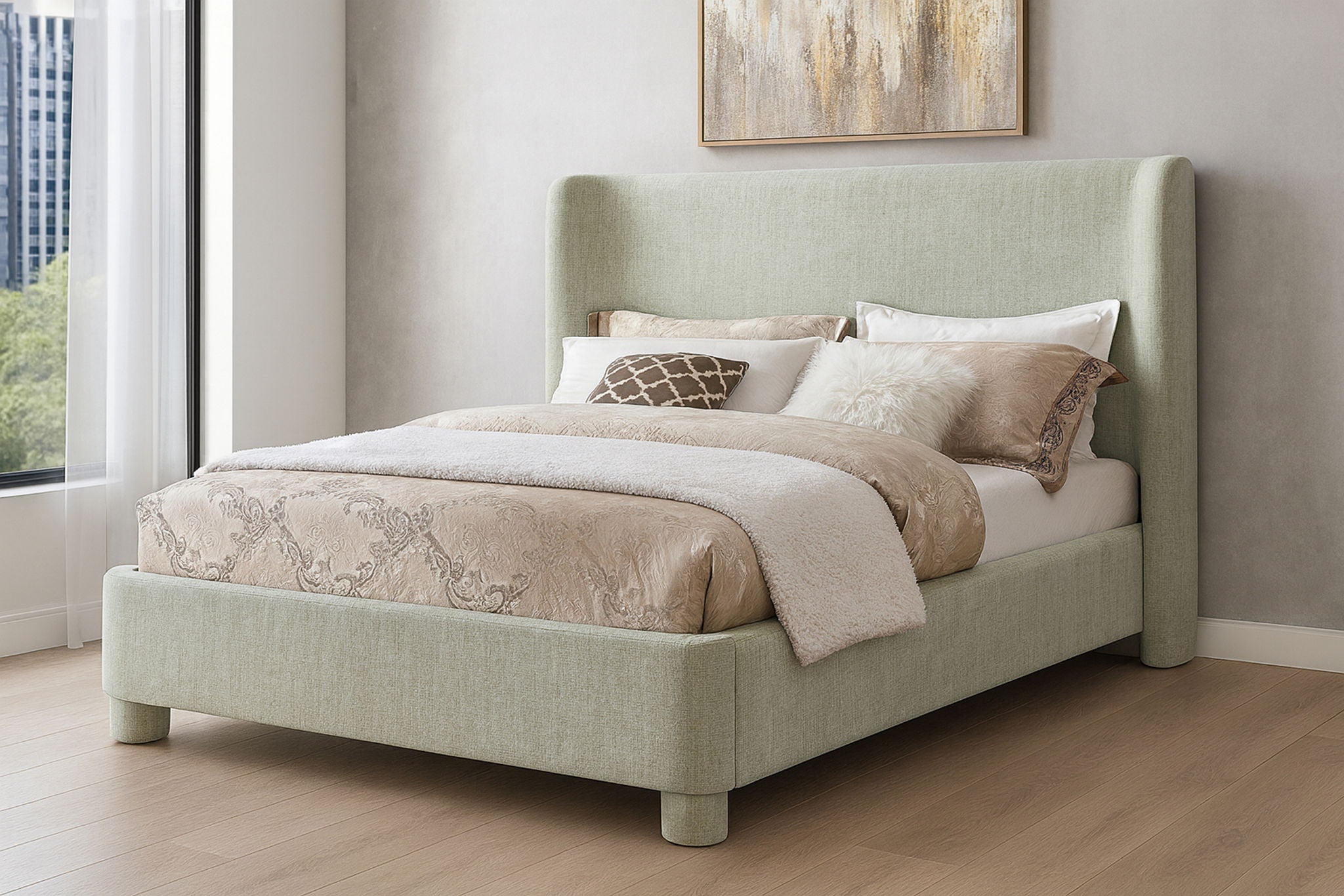 Penny - Chenille Fabric Bed - Urban Living Furniture (Los Angeles, CA)
