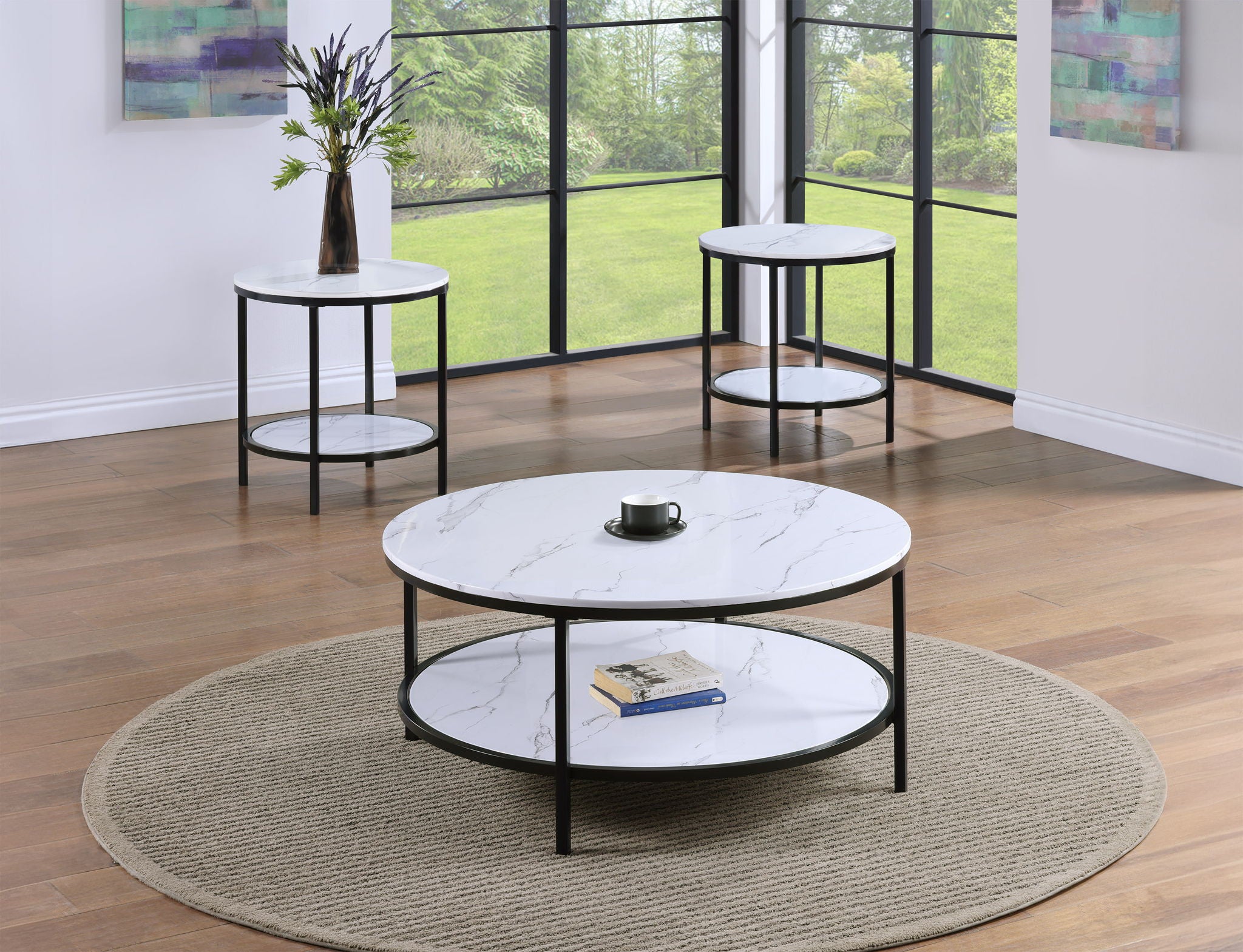 Valerie - Table Set (Coffee & 2 End Tables) - White - Urban Living Furniture (Los Angeles, CA)