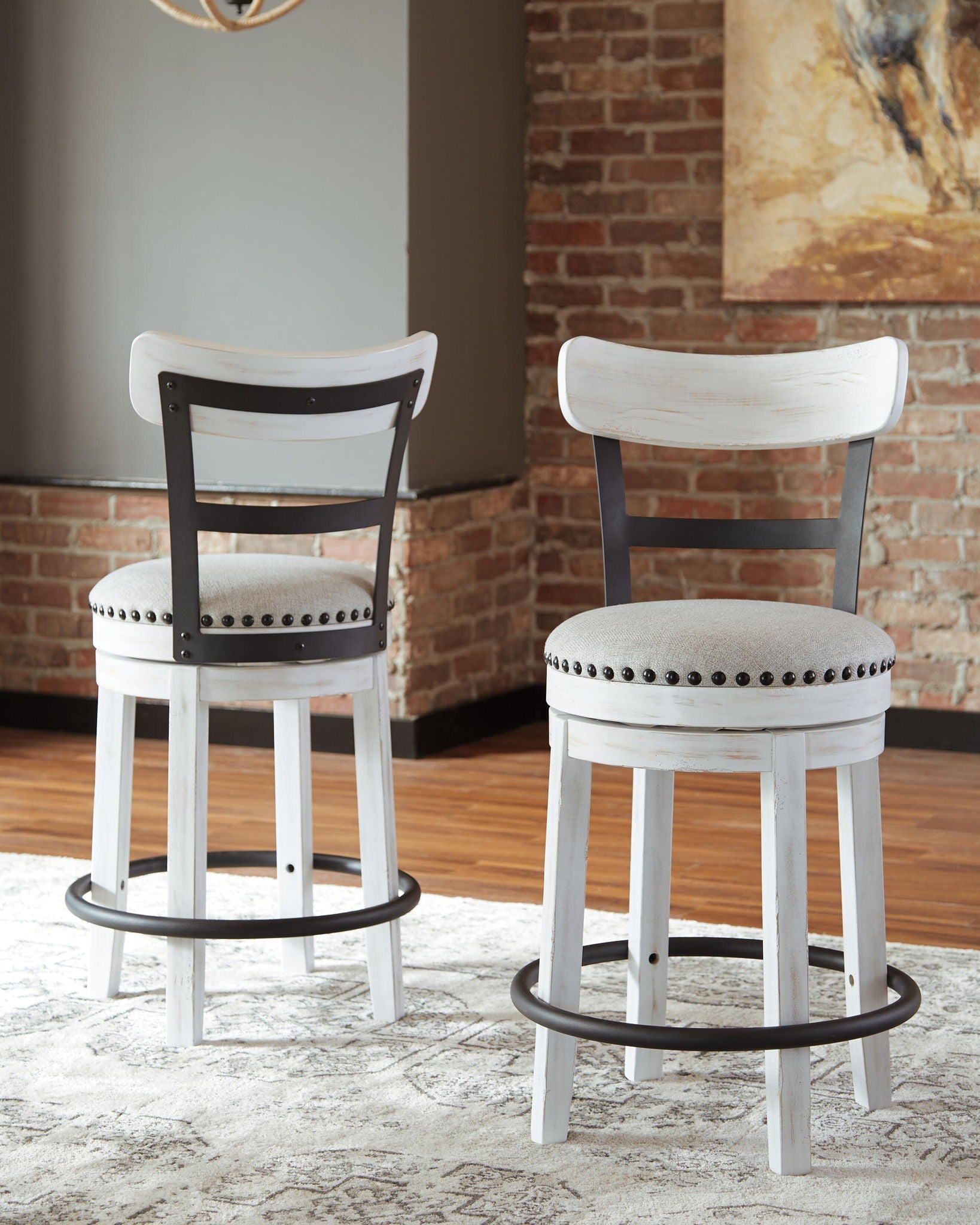 Valebeck - Full Back Swivel Stool - Urban Living Furniture (Los Angeles, CA)