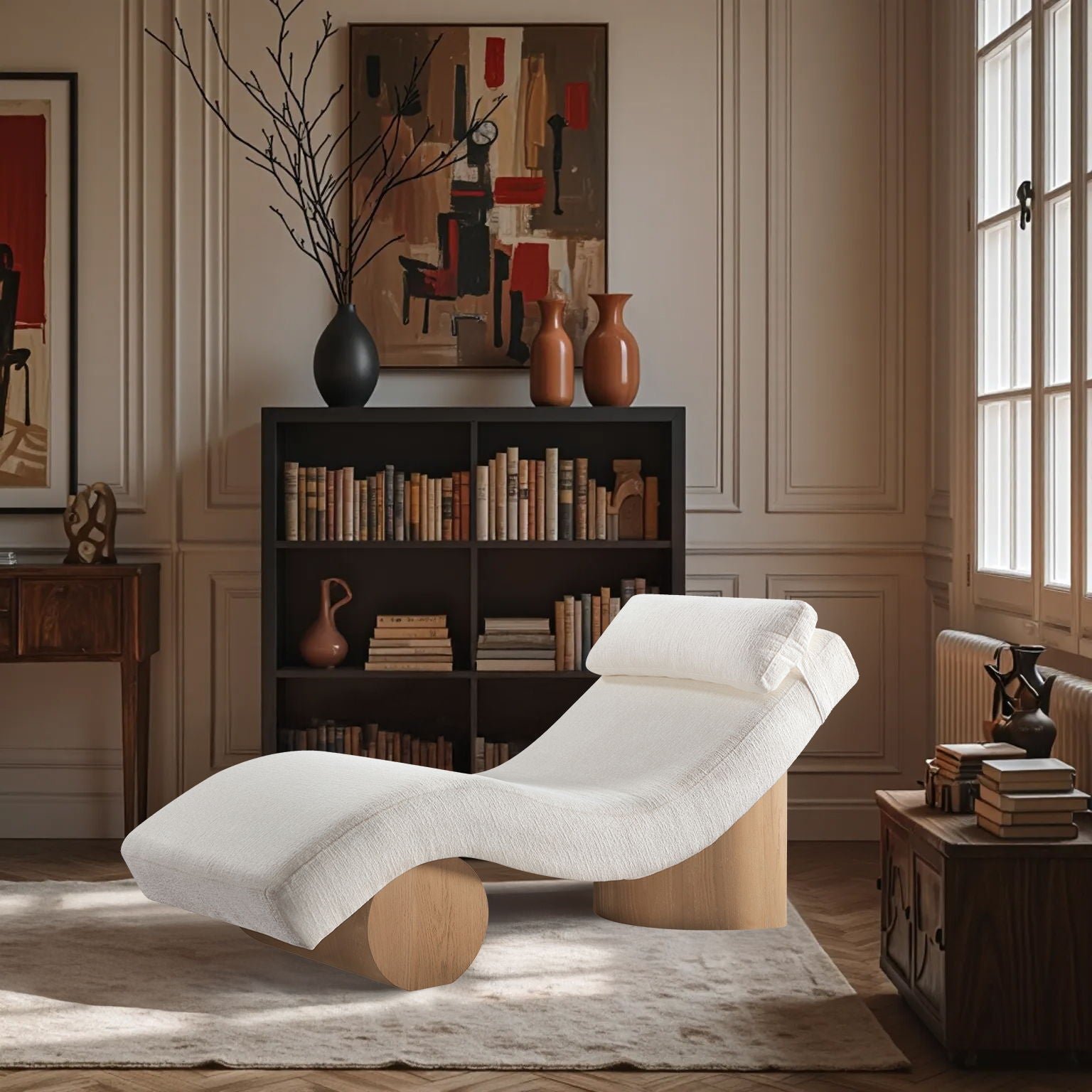 Marcella - Chaise Lounge - Natural Base