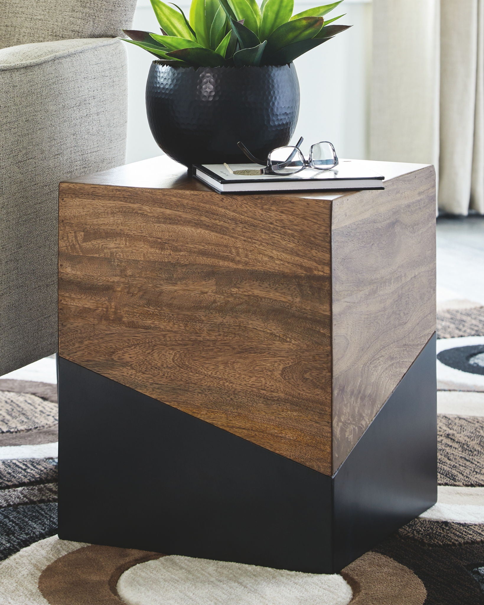 Trailbend - Brown / Gunmetal - Accent Table - Urban Living Furniture (Los Angeles, CA)