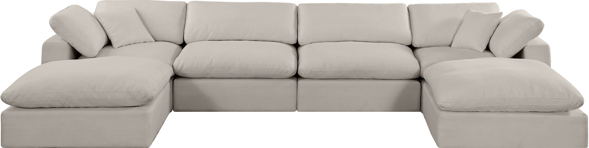 Comfy - 6 Piece Linen Modular Double Chaise Sectional - Urban Living Furniture (Los Angeles, CA)