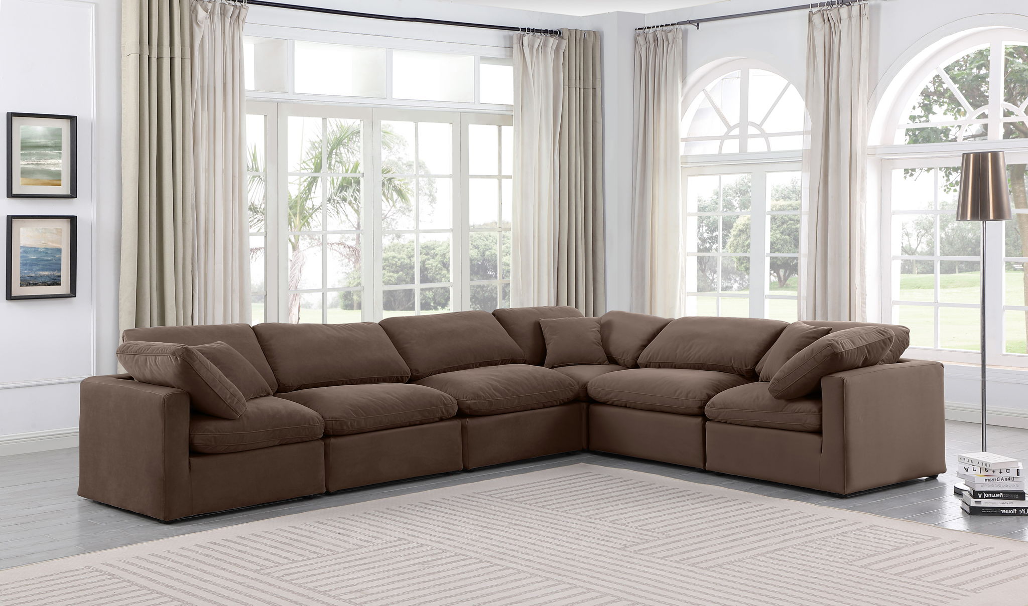 Indulge - Velvet 6 Piece Modular Corner Sectional - Urban Living Furniture (Los Angeles, CA)