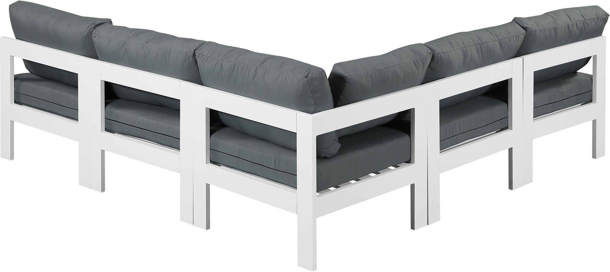 Nizuc - Outdoor Patio 5 Piece Modular Sectional With White Frame - Urban Living Furniture (Los Angeles, CA)