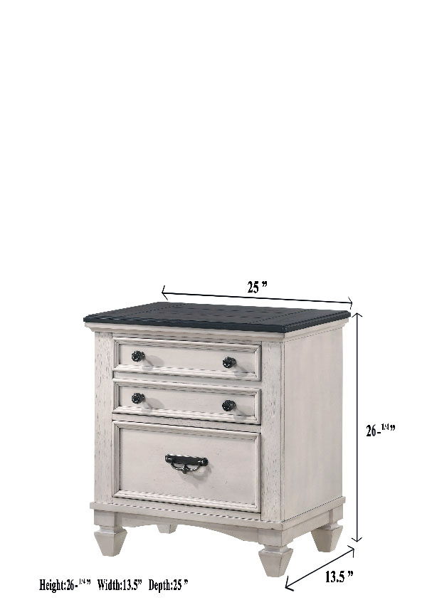 Sawyer - Accent Nightstand - Antique White - Urban Living Furniture (Los Angeles, CA)