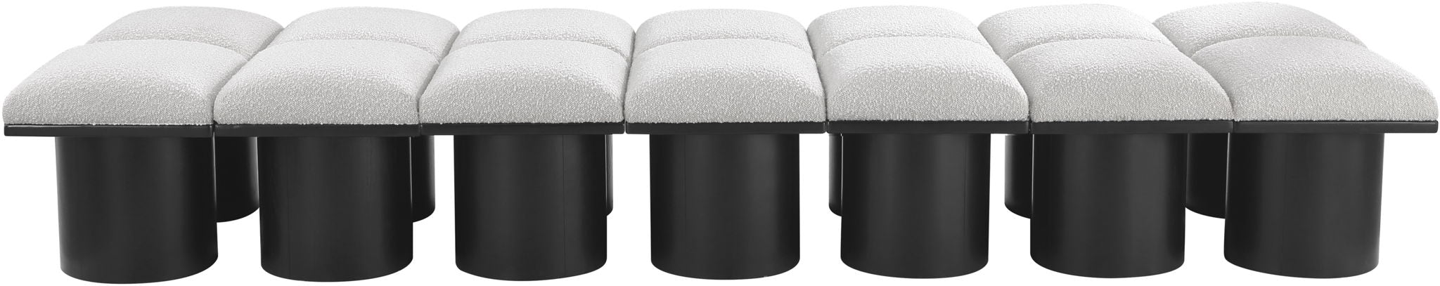 Pavilion - 14 Piece Modular Bench With Black Base