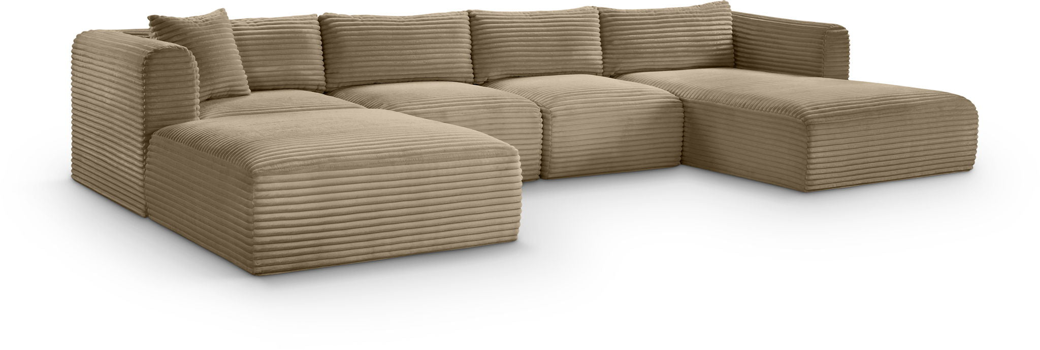 Shaggy - Fabric 5 Piece Modular Sectional With Chaise And Ottoman - Urban Living Furniture (Los Angeles, CA)