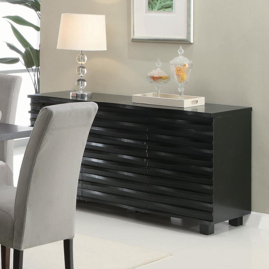Stanton - 3-Drawer Sideboard Buffet Storage Cabinet - Black - Urban Living Furniture (Los Angeles, CA)