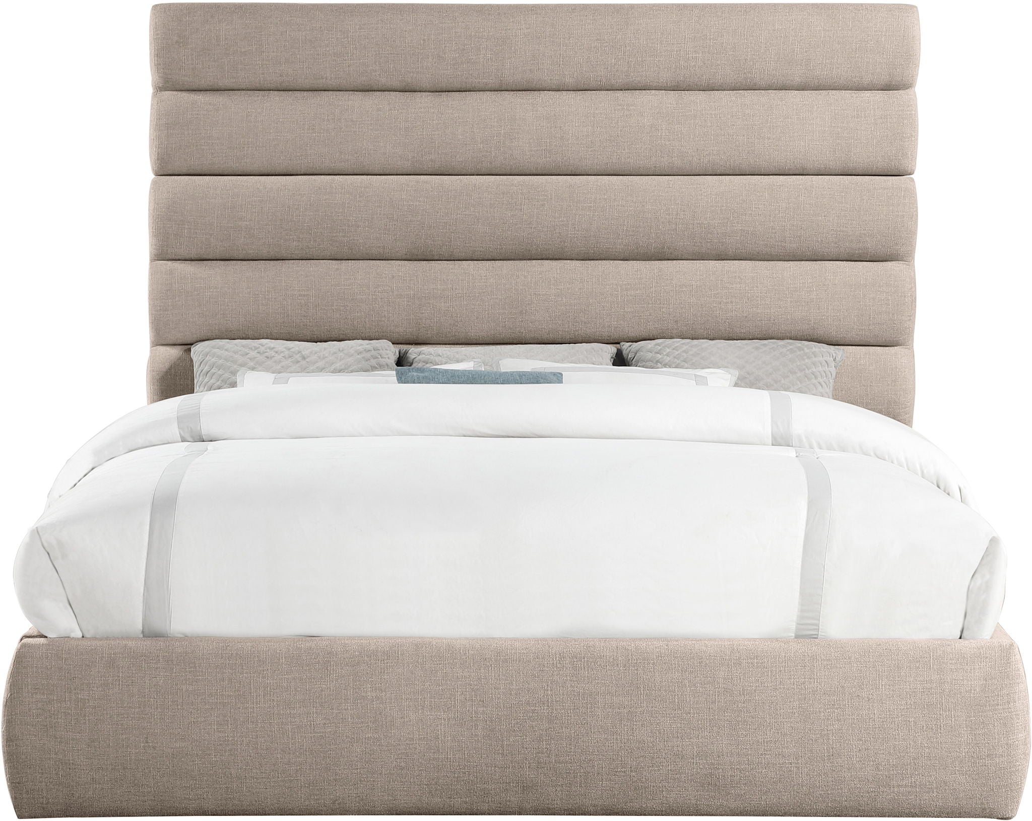 Adam - Linen Fabric Bed With 70.5" Headboard