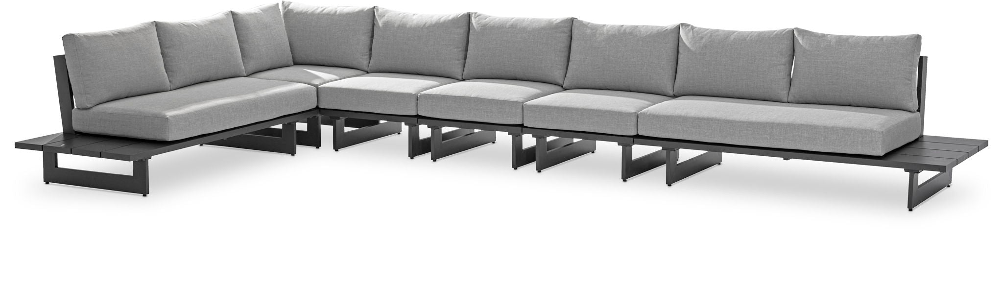 Maldives - 6 Piece Water Resistant Outdoor Patio Modular Sectional With Gray Base - Urban Living Furniture (Los Angeles, CA)