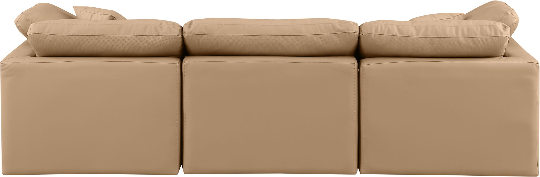 Indulge - Faux Leather 3 Piece Modular Sofa - Tan - Urban Living Furniture (Los Angeles, CA)