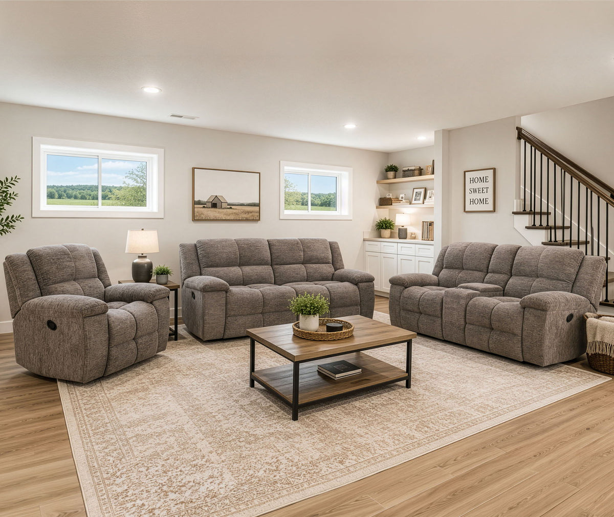 Buster - Manual Glider Reclining Sofa Set