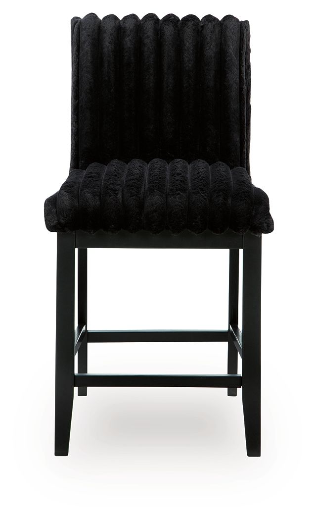 Mervannie - Upholstered Barstool (Set of 2) - Black - Urban Living Furniture (Los Angeles, CA)