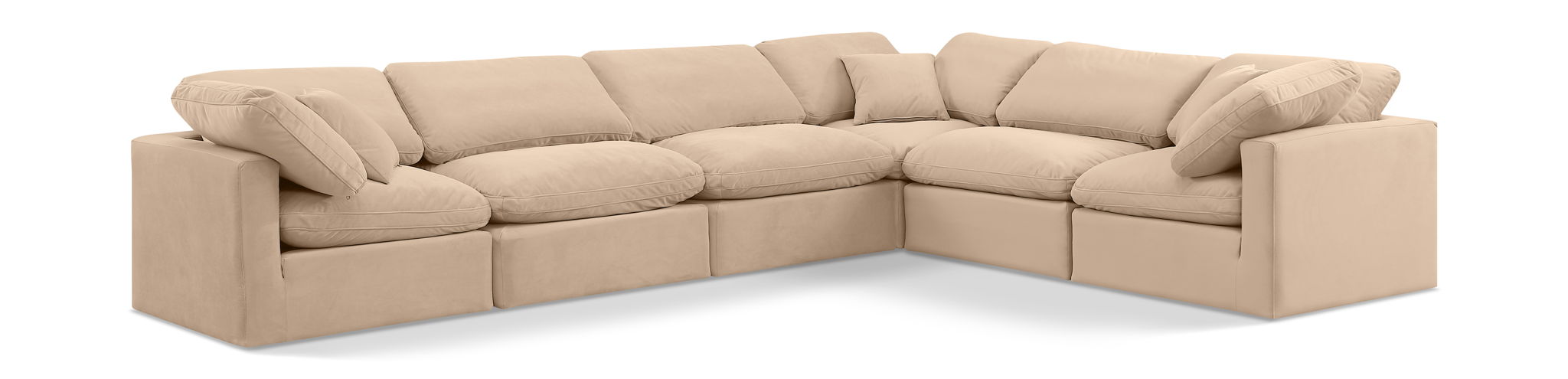 Indulge - Velvet 6 Piece Modular Corner Sectional - Urban Living Furniture (Los Angeles, CA)