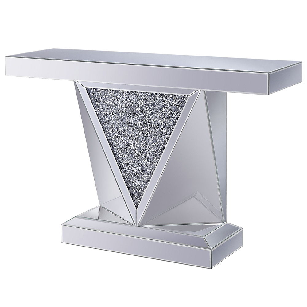 Noralie - 31"H Console Table - Mirrored & Faux Diamonds - Urban Living Furniture (Los Angeles, CA)