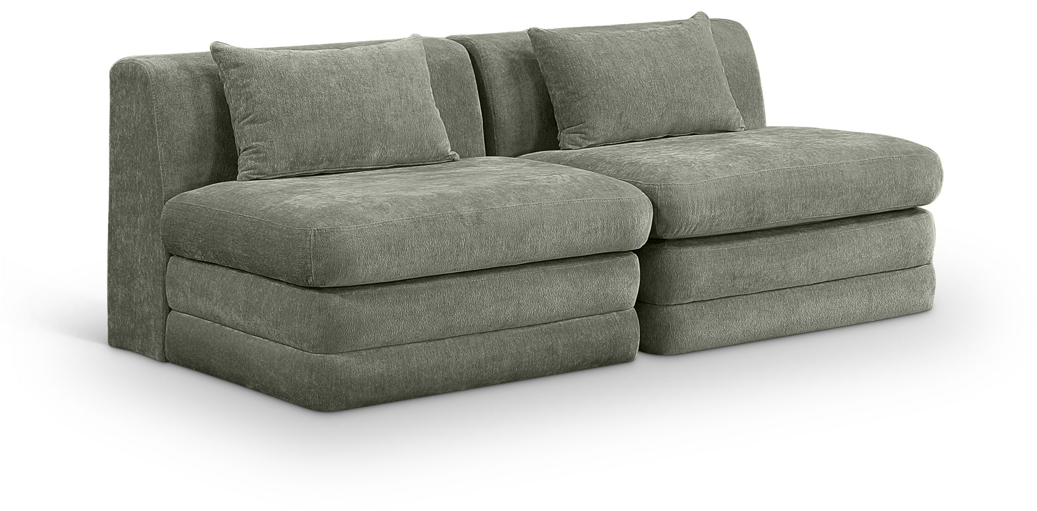 Stellar - 2 Piece 76" Upholstered Modular Armless Loveseat - Urban Living Furniture (Los Angeles, CA)