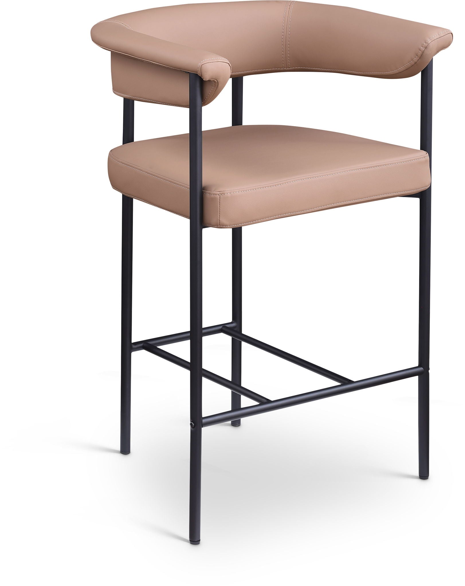 Malin - Faux Leather Counter Stool (Set of 2) - Tan - Urban Living Furniture (Los Angeles, CA)