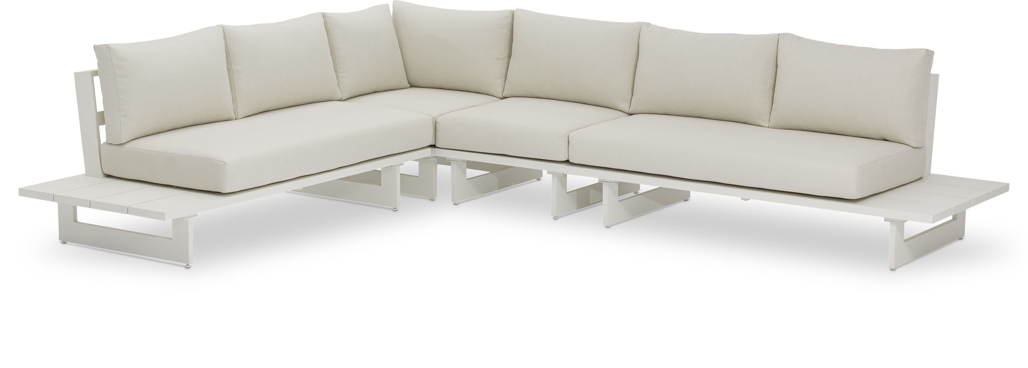 Maldives - 4 Piece Water Resistant Outdoor Patio Modular Sectional With White Base - Urban Living Furniture (Los Angeles, CA)