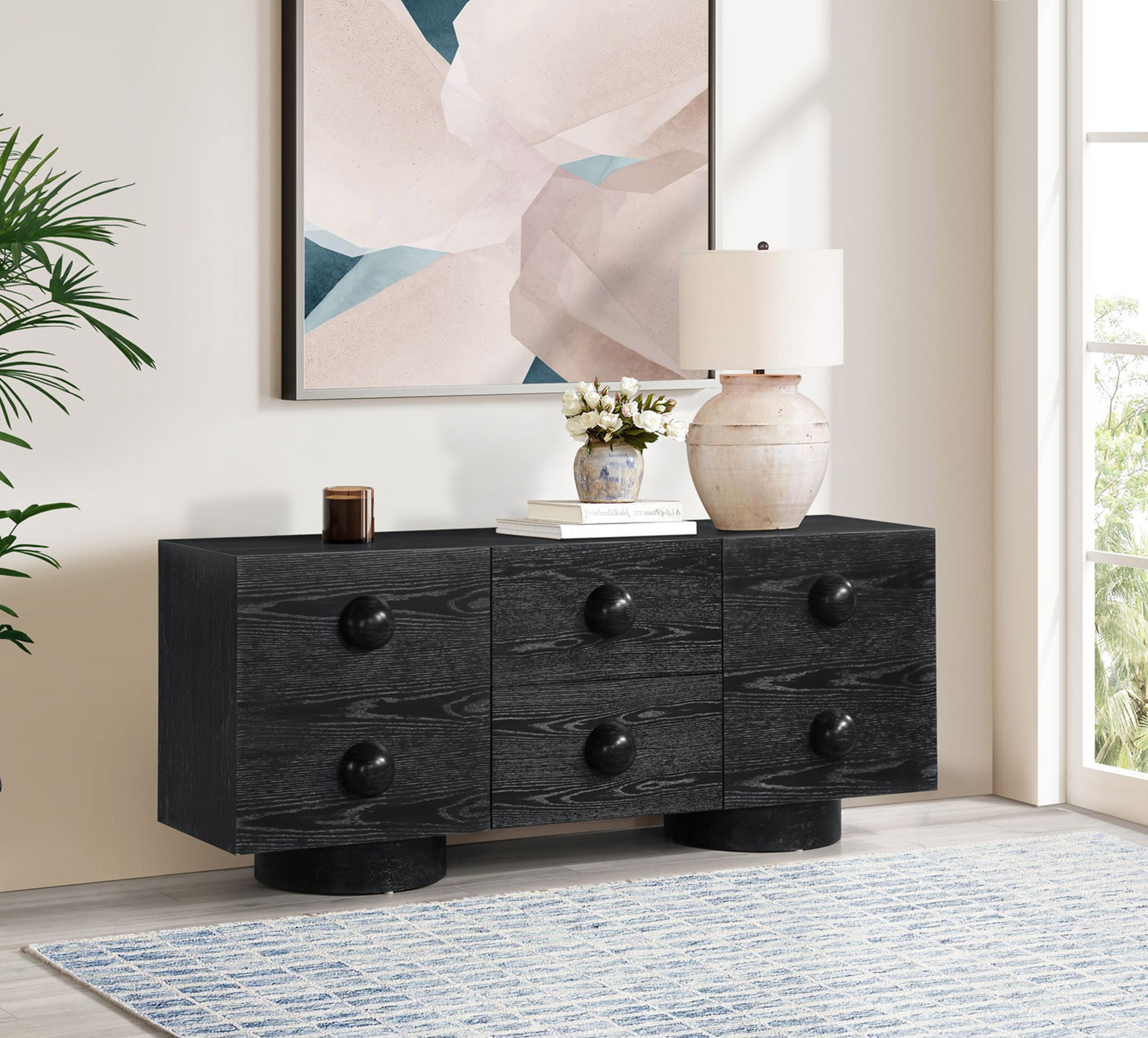 Bubble - Rubberwood with Oak Veneer Sideboard / Buffet - Urban Living Furniture (Los Angeles, CA)