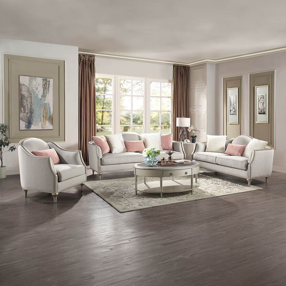 Kasa - End Table - Sintered Stone & Champagne - Urban Living Furniture (Los Angeles, CA)