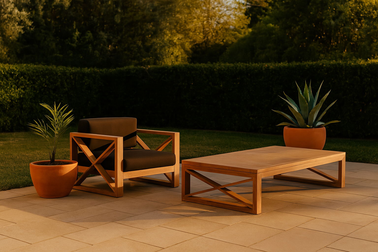 Anguilla - Teak Outdoor Coffee Table - Natural - Urban Living Furniture (Los Angeles, CA)