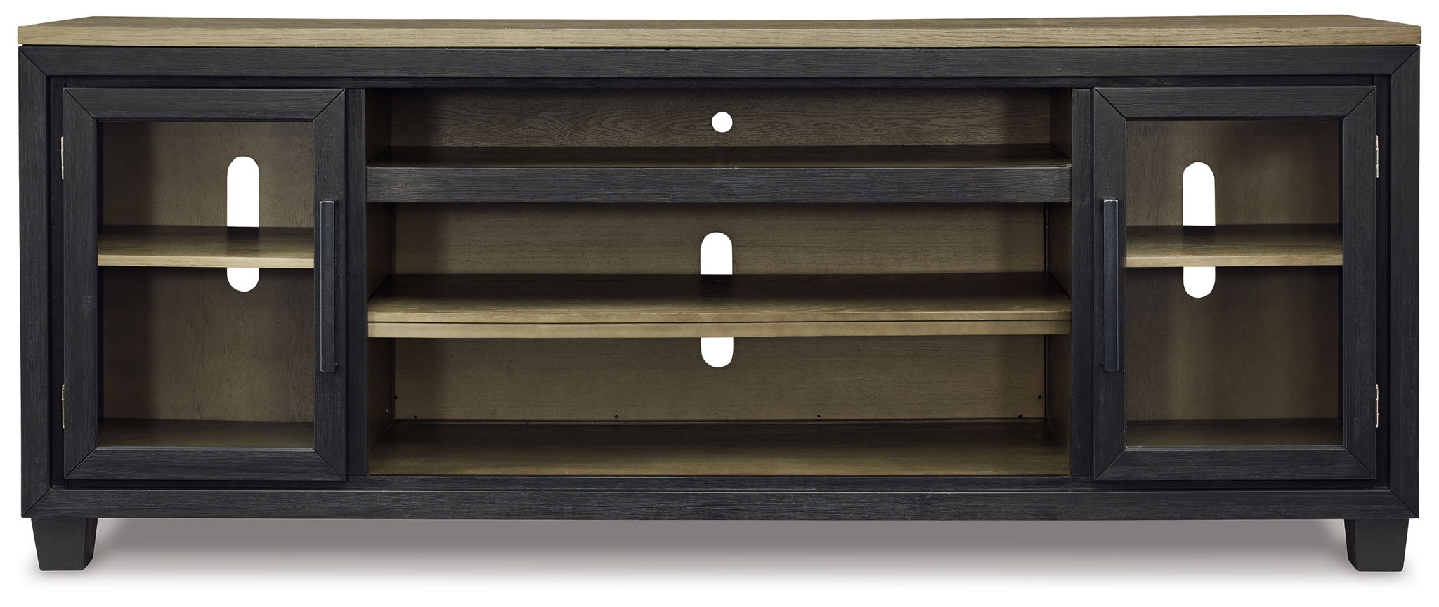 Foyland - Black / Brown - XL TV Stand w/Fireplace Option - Urban Living Furniture (Los Angeles, CA)