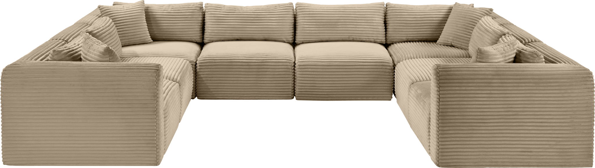 Shaggy - Fabric 8 Piece Modular U-Shaped Sectional - Urban Living Furniture (Los Angeles, CA)