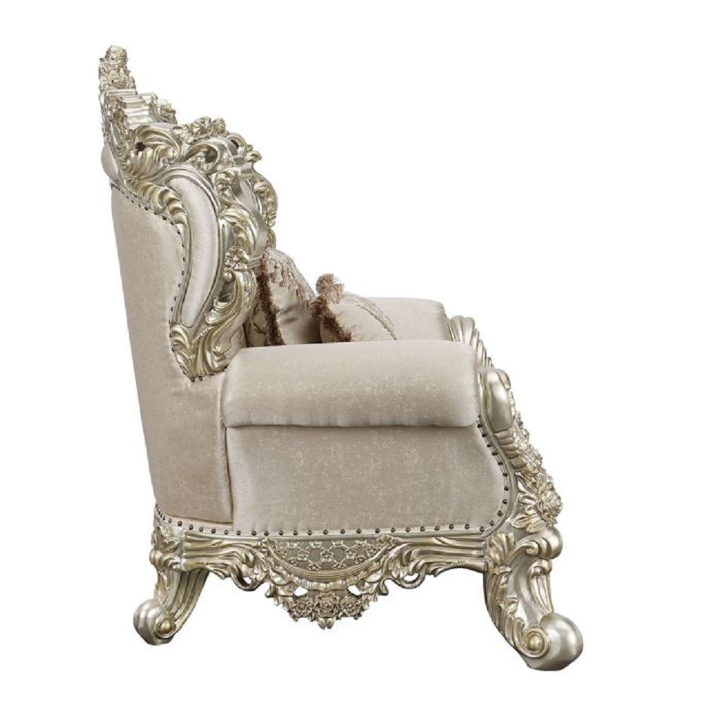 Danae - Chair With 2 Pillows - Fabric, Champagne & Gold - Urban Living Furniture (Los Angeles, CA)