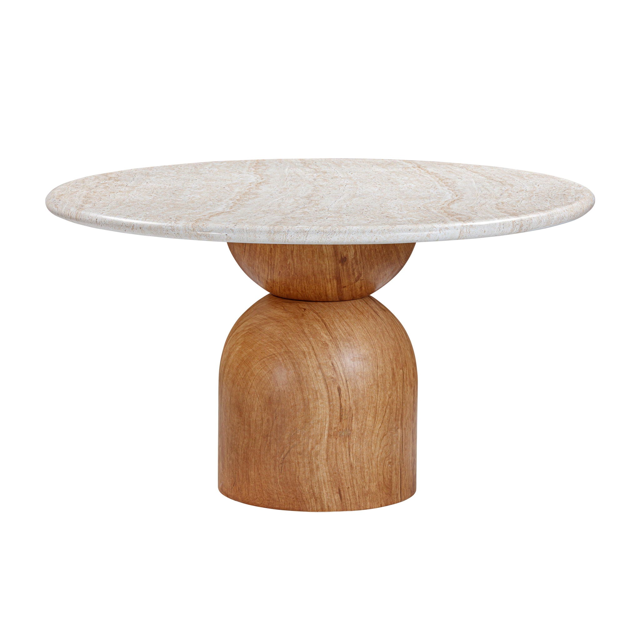 Cynthia - Concrete Indoor / Outdoor Round Dining Table - Travertine - Urban Living Furniture (Los Angeles, CA)