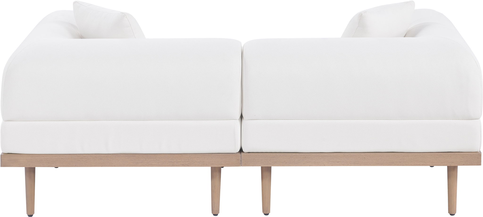 Laguna - 2 Piece Resilient Water Resistant Fabric 71" Upholstered Outdoor Patio Modular Loveseat