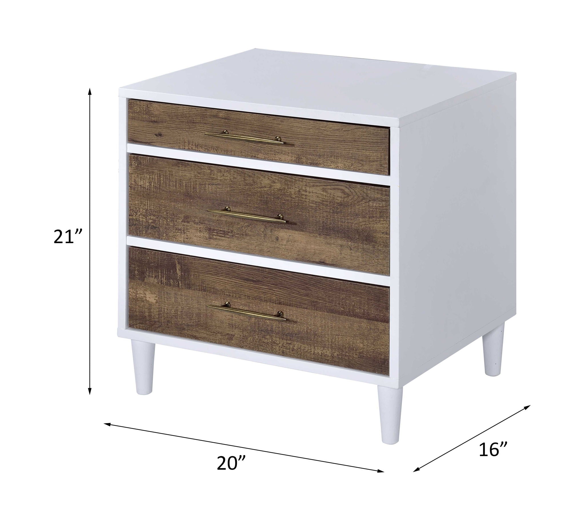Lurel - Accent Table - White & Weathered Oak - Urban Living Furniture (Los Angeles, CA)