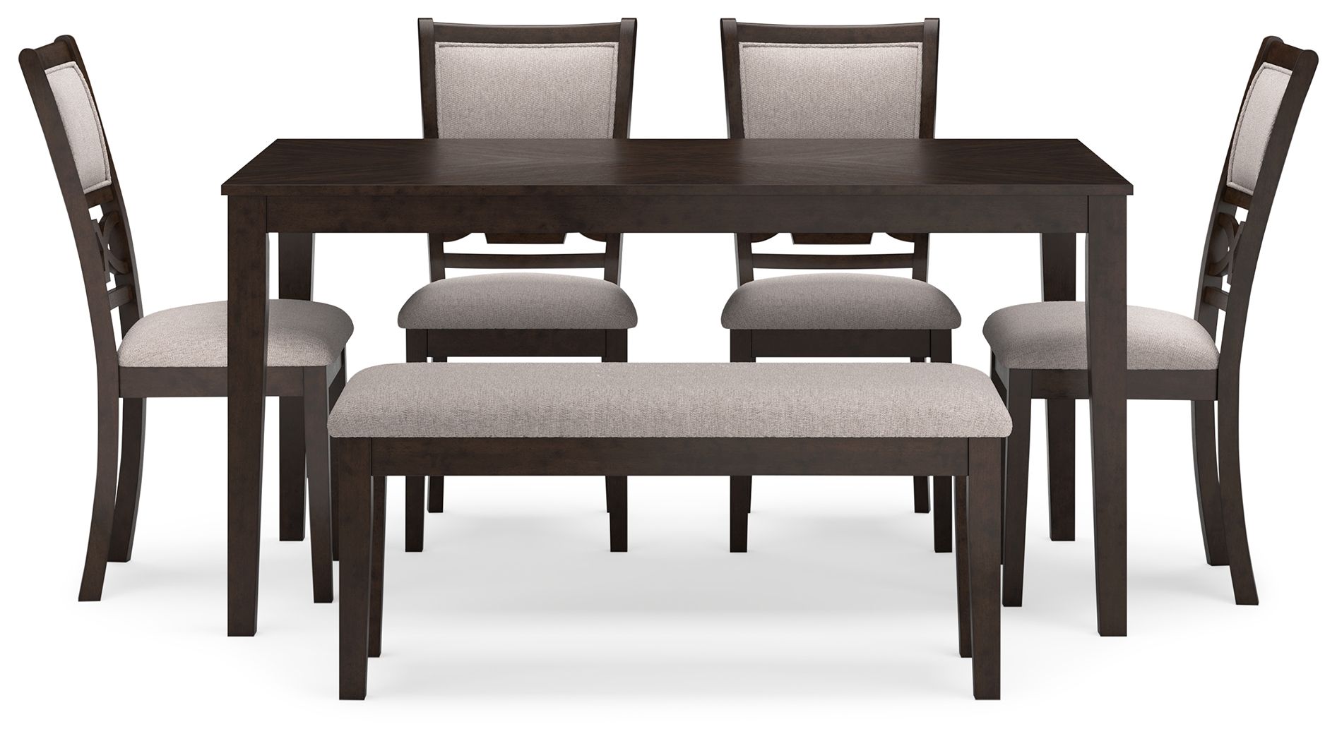 Langwest - Brown - Dining Room Table Set (Set of 6) - Urban Living Furniture (Los Angeles, CA)