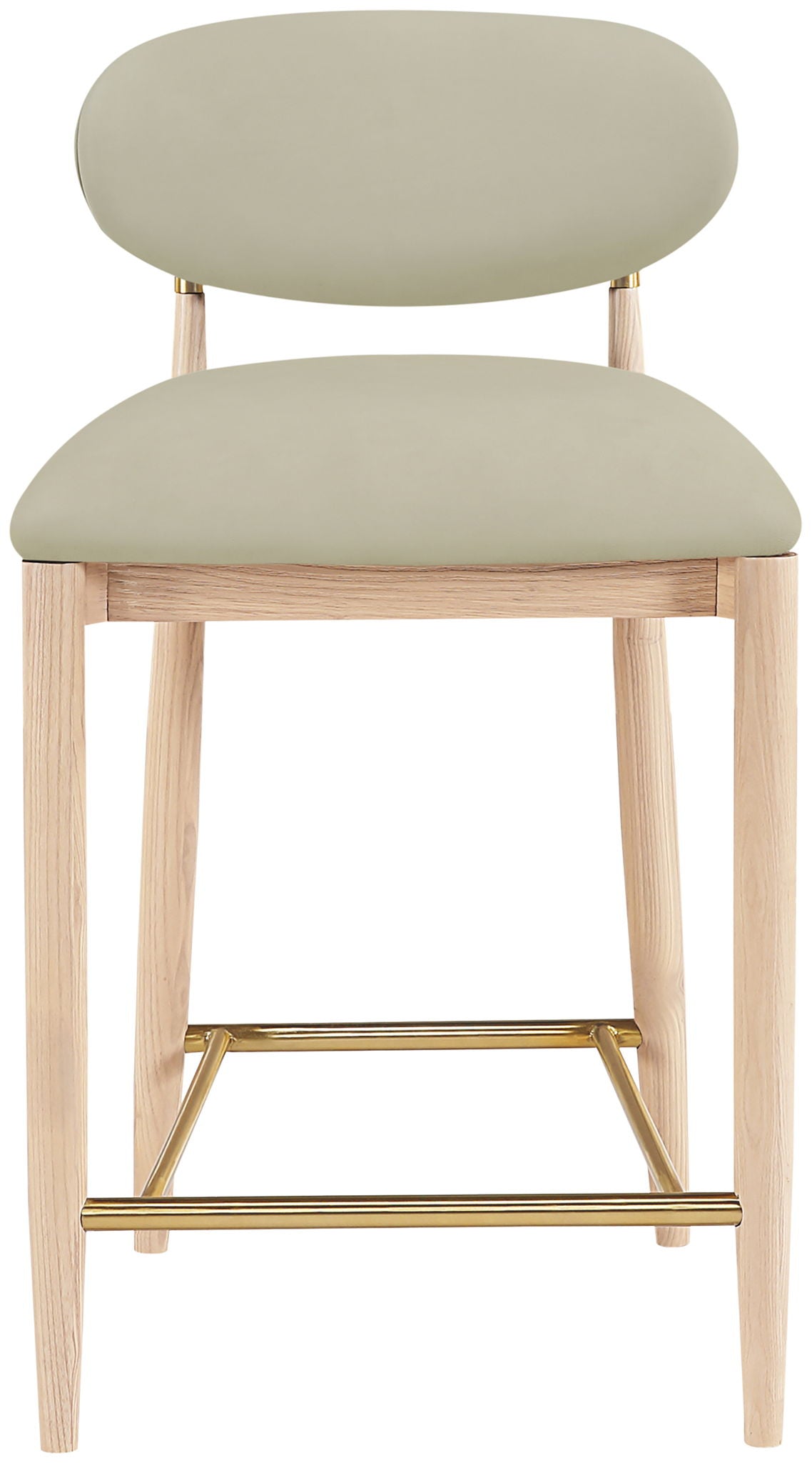 Riccio - Stool - Natural And Gold Frame - Urban Living Furniture (Los Angeles, CA)