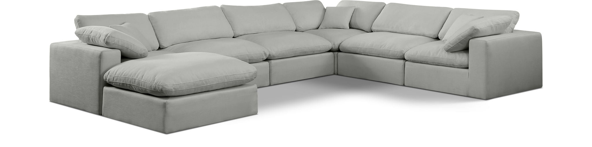 Comfy - 7 Piece Linen Modular Sectional With Chaise - Urban Living Furniture (Los Angeles, CA)