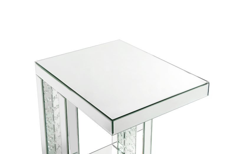 Nysa - 24" Accent Table - Mirrored & Faux Crystals Inlay - Urban Living Furniture (Los Angeles, CA)