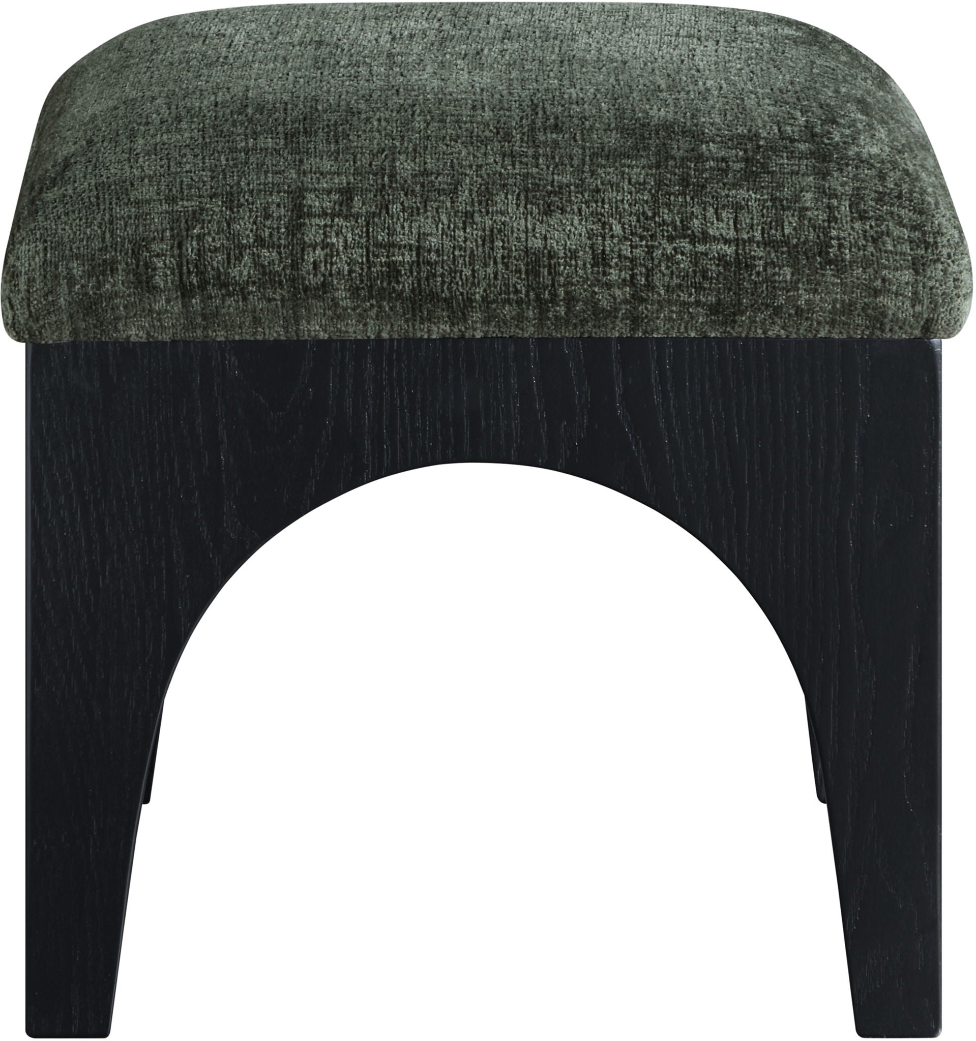 Lawson - Chenille Fabric Ottoman - Black Base