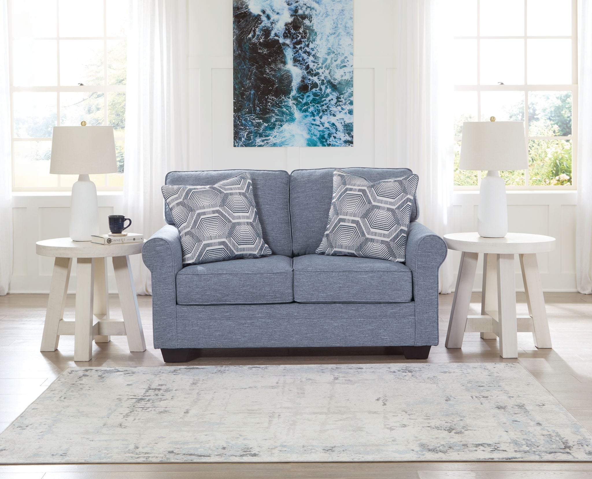 Carissa Manor - Denim - Loveseat - Urban Living Furniture (Los Angeles, CA)