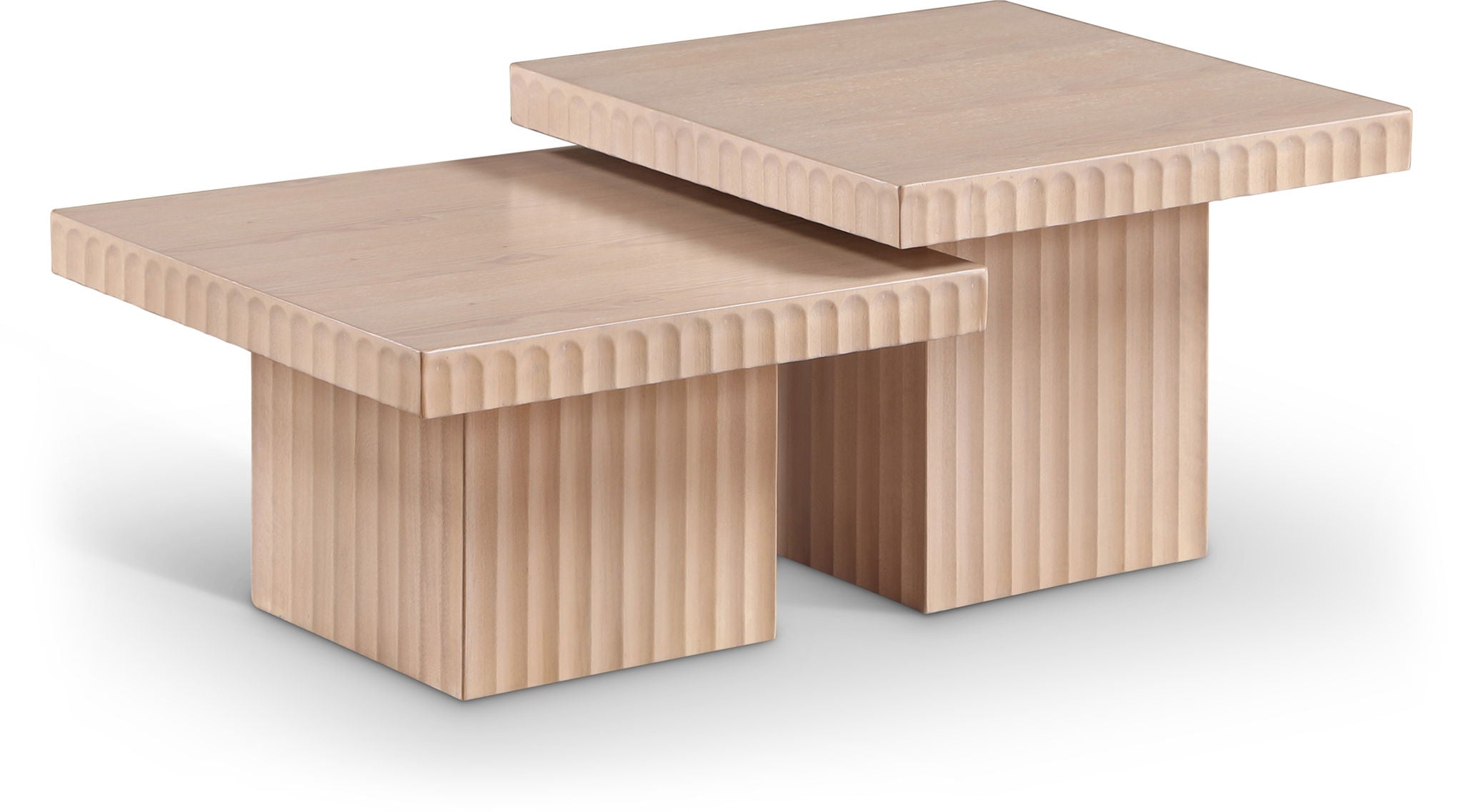 Spencer - 15" Oak Veneer 2 Piece Coffee Table - Urban Living Furniture (Los Angeles, CA)