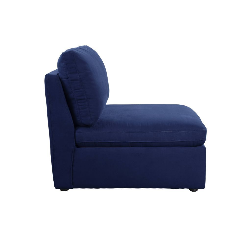 Crosby - Modular Armless Chair - Blue Fabric - Urban Living Furniture (Los Angeles, CA)