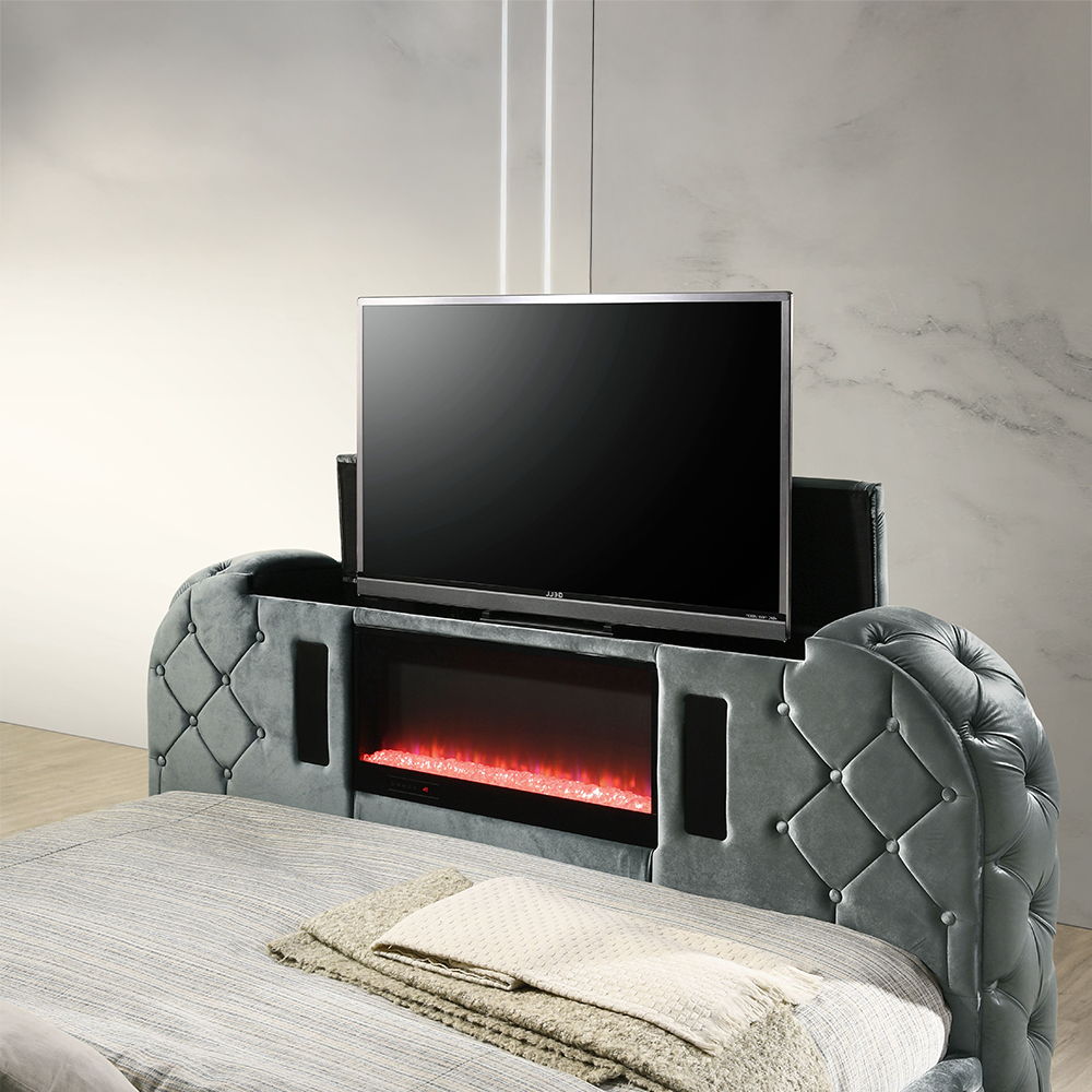 Kana - Bed With LED, Fireplace & TV Stand - Urban Living Furniture (Los Angeles, CA)