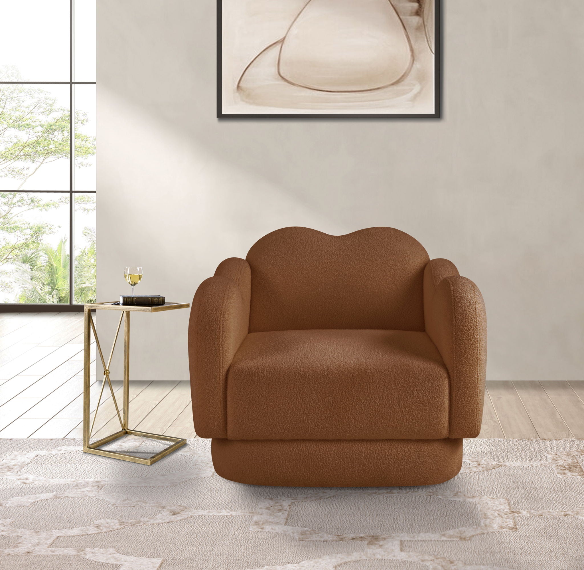 Bloom - Teddy Fabric Chair - Saddle - Urban Living Furniture (Los Angeles, CA)