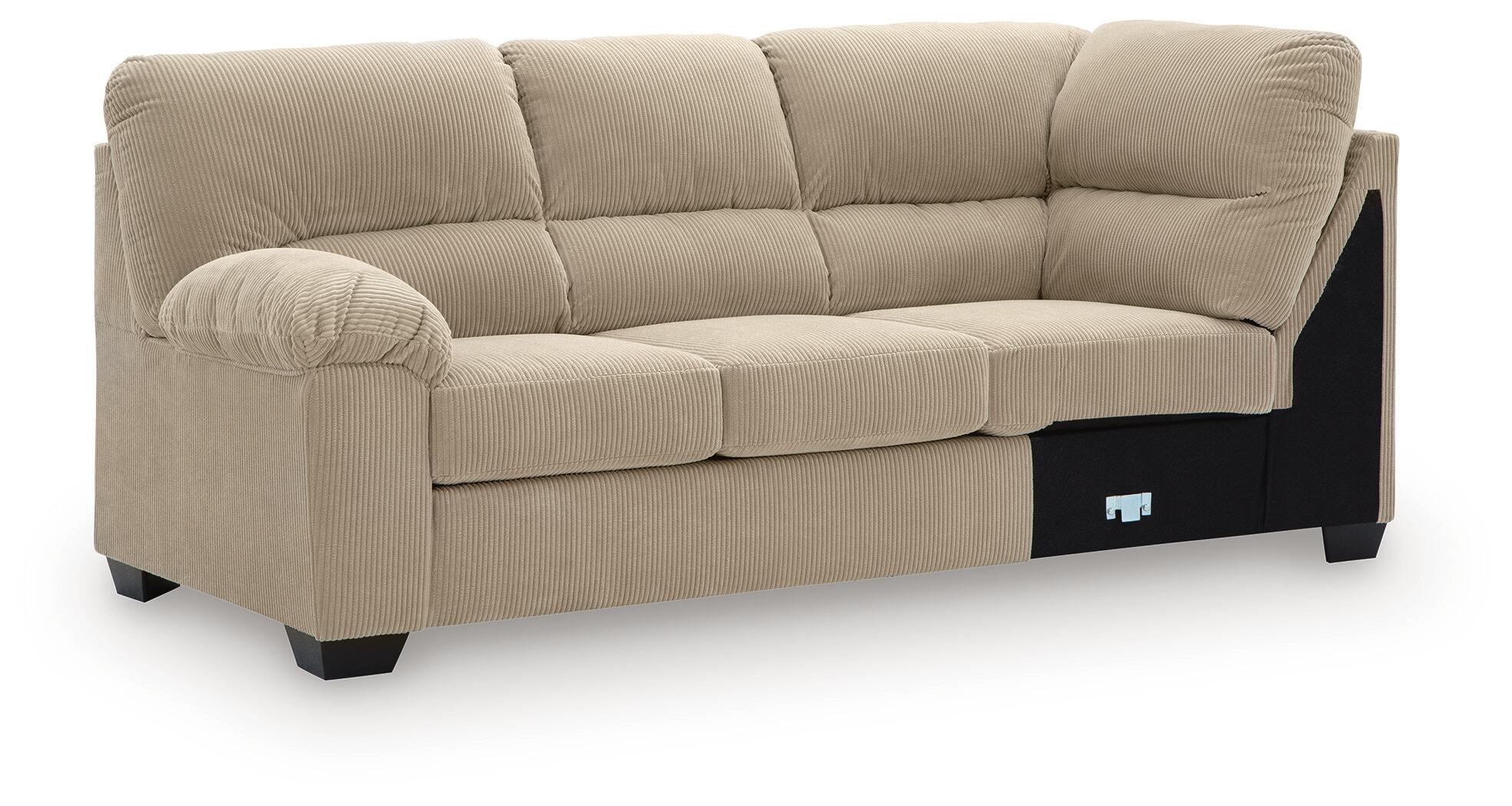 SimpleJoy - LAF Sofa With Corner Wedge - Sand