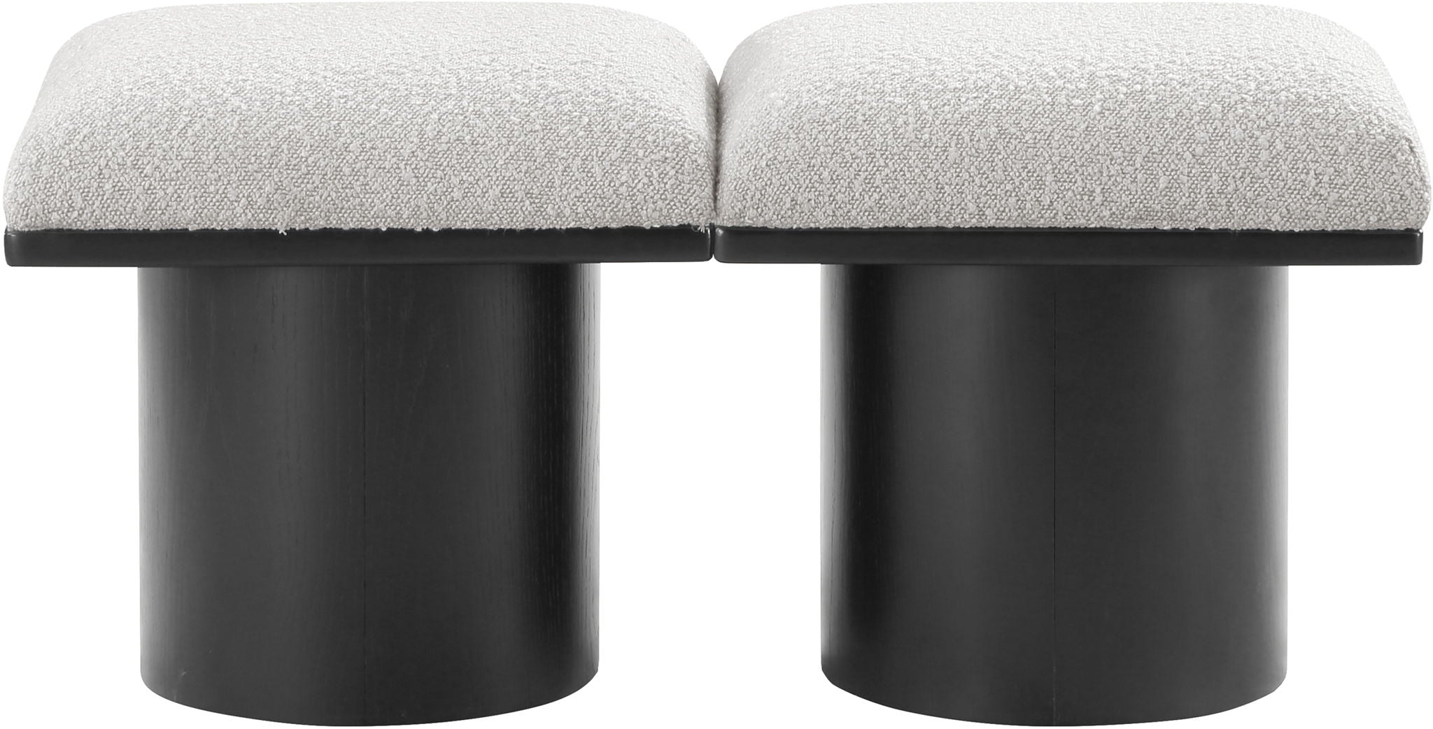 Pavilion - 2 Piece Modular Bench With Black Base