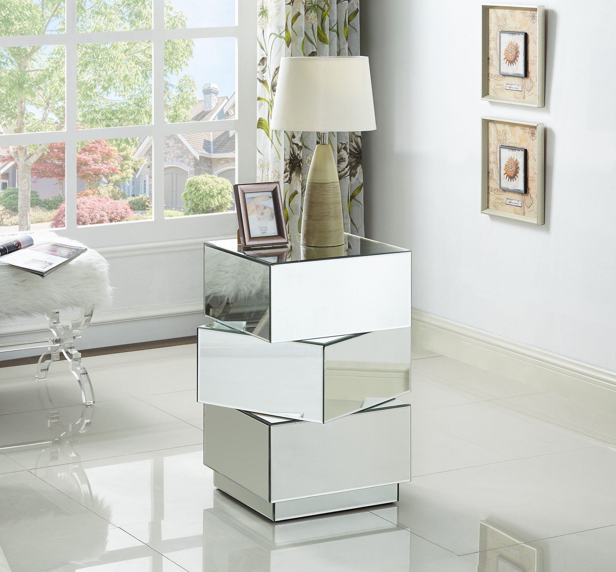 Haven - End Table - Pearl Silver - Urban Living Furniture (Los Angeles, CA)