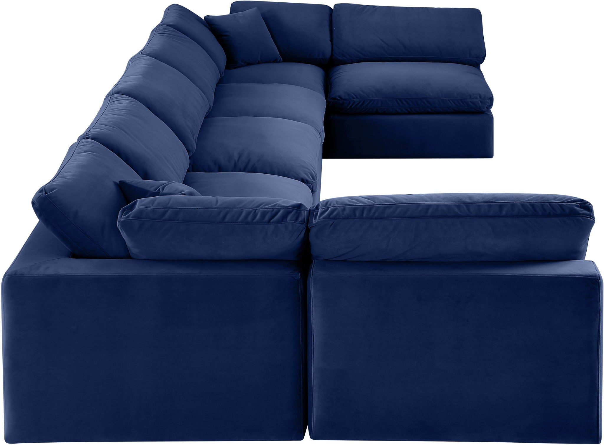 Comfy - 7 Piece Velvet Modular Armless Sectional - Urban Living Furniture (Los Angeles, CA)
