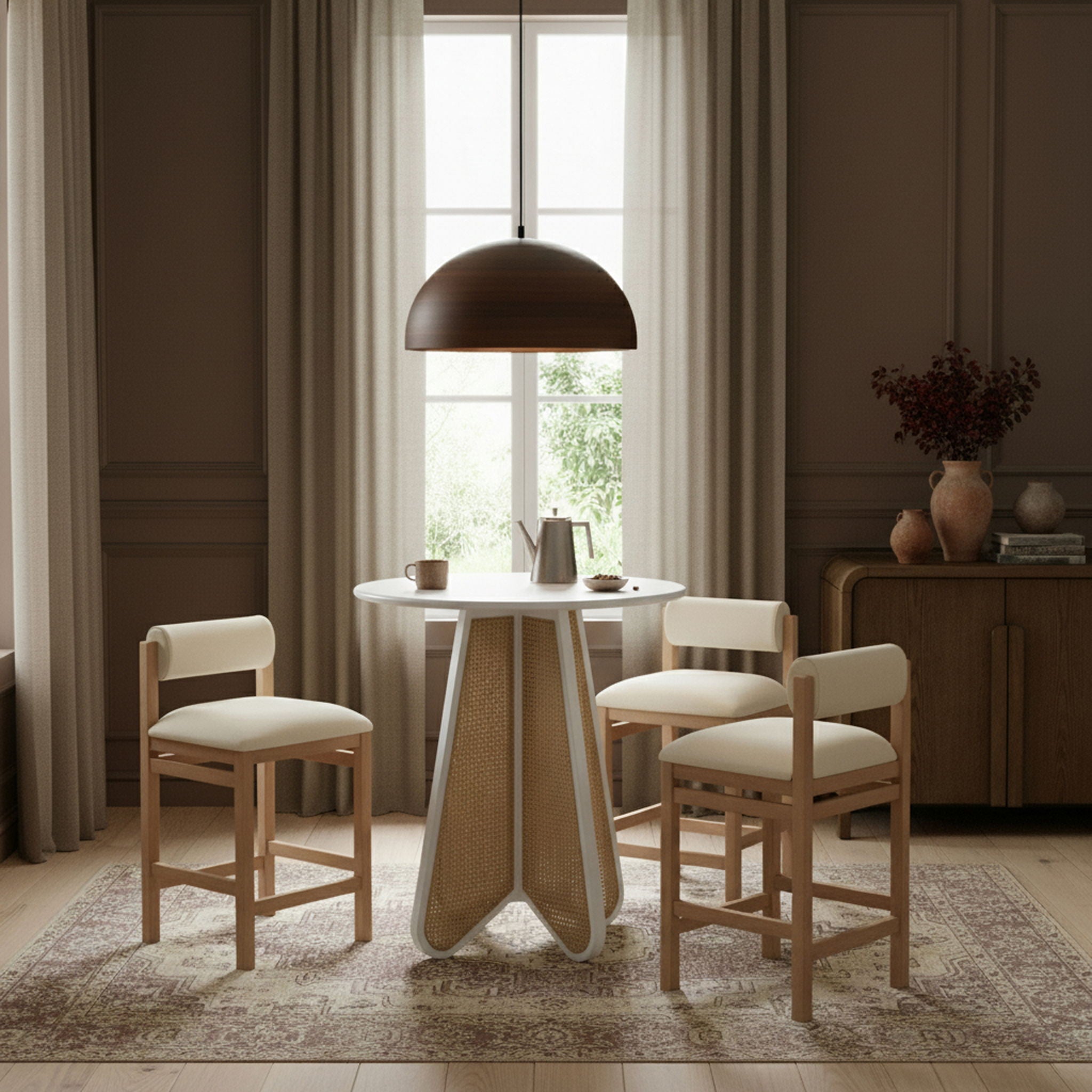 Butterfly - Solid Wood And Natural Cane Table - Urban Living Furniture (Los Angeles, CA)